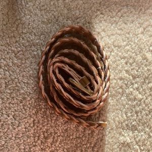 Brown Braided Adjustable Belt